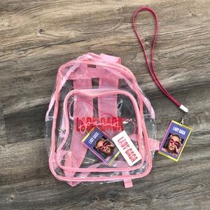 Lady Gaga clear back pack